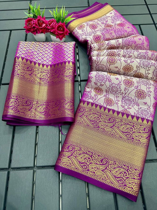 Aab Four Handloom Heavy Kanchipuram Silk Sarees Catalog